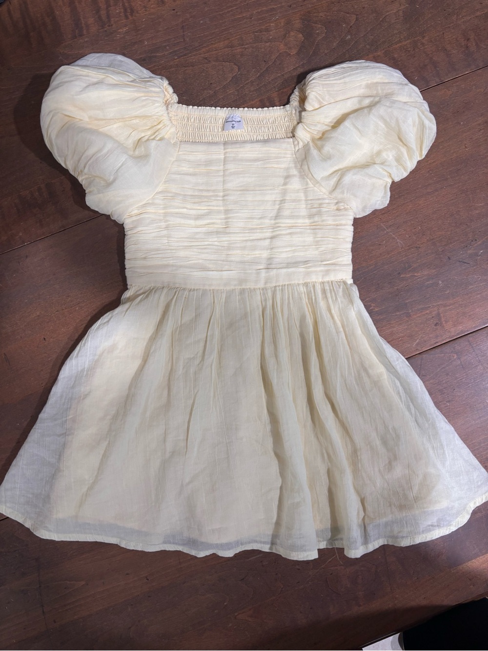 Abercrombie Kids Emerson Puff Sleeve Yellow Dress Size 3T